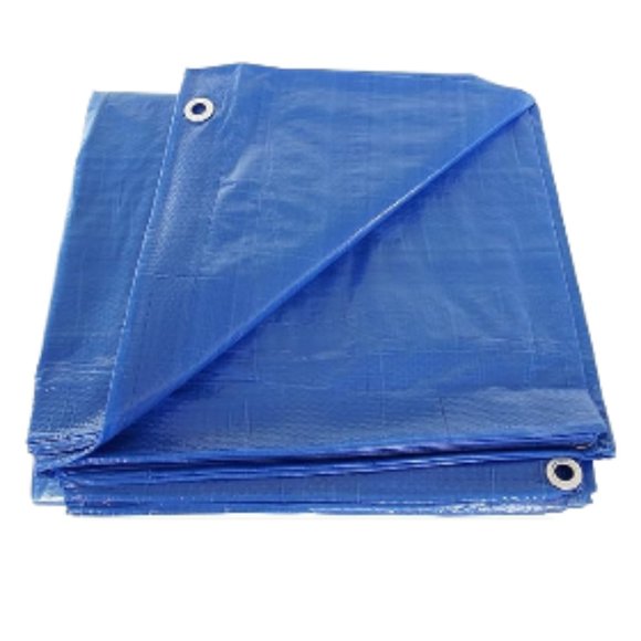24' x 36' Blue Poly Tarp Cover, Water Proof  Shelter Camping RV Boat Tarpaulin - Picture 1 of 1